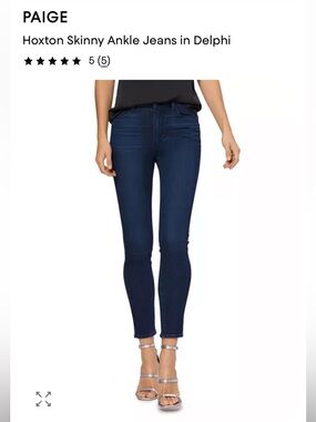 PAIGE hoxton ankle Skinny Jeans in Delphi blue